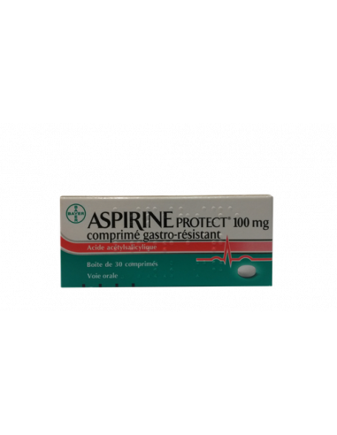 ASPIRINE PROTECT 100 mg, comprimé gastro-résistant  Acide acétylsalicylique - 30 comprimés