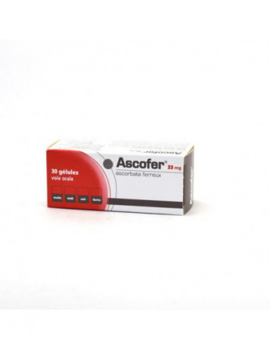 ASCOFER 33 mg, gélule - 30 gélules