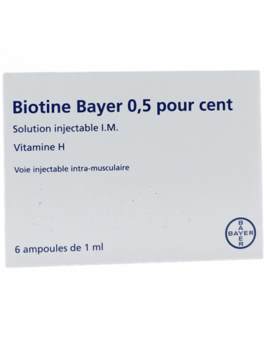 BIOTINE BAYER 0,5 POUR CENT, solution injectable I.M. - 6x1ml