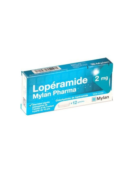 LOPERAMIDE MYLAN PHARMA 2mg, gélule - 12 gélules