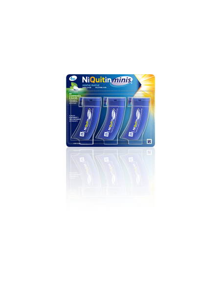 NIQUITINMINIS 4mg SANS SUCRE, comprimé édulcoré à l'acésulfame potassique - 60 comprimés