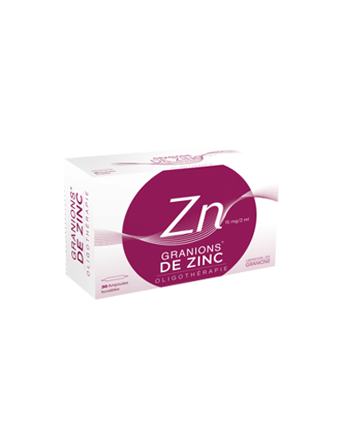 GRANIONS DE ZINC 15 mg/2 ml, solution buvable en ampoule - 30x2ml