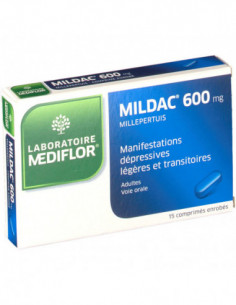 MILDAC 600 mg, 15 comprimés enrobés