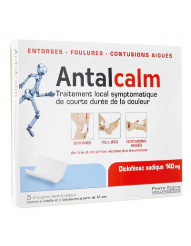 ANTALCALM 140 mg - 5 emplâtres médicamenteux