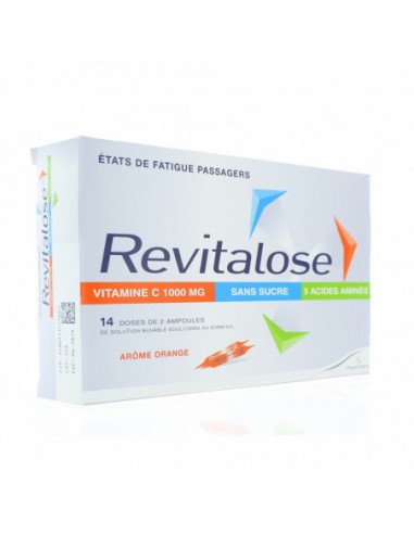REVITALOSE SANS SUCRE, solution buvable édulcorée au sorbitol - 14x5ml
