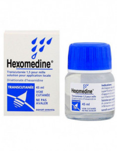 HEXOMEDINE TRANSCUTANEE 1,5 POUR MILLE, solution pour...