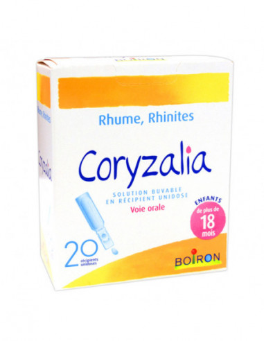 Boiron CORYZALIA, solution buvable en récipient dés 18 mois - 20 unidoses