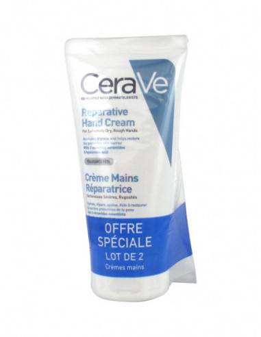 CeraVe Crème Mains Réparatrice - Lot de 2 x 50 ml