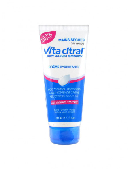 Vita Citral Crème Hydratante Mains Sèches - 100 ml + 33% Offert
