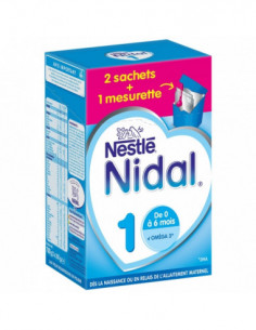 NIDAL Natea 1 Dès la Naissance Lait en Poudre – 2 Sachets...