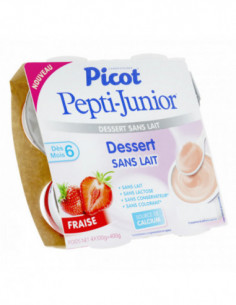 Pepti-Junior Crème Dessert sans Lait Fraise - 4x100g