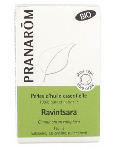 Pranarôm Perles d'Huile Essentielle Ravintsara...