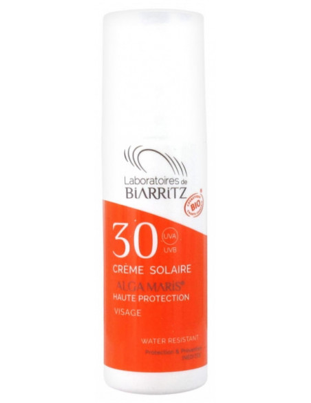 Biarritz Alga Maris Crème Solaire Visage SPF 30 Bio - 50 ml