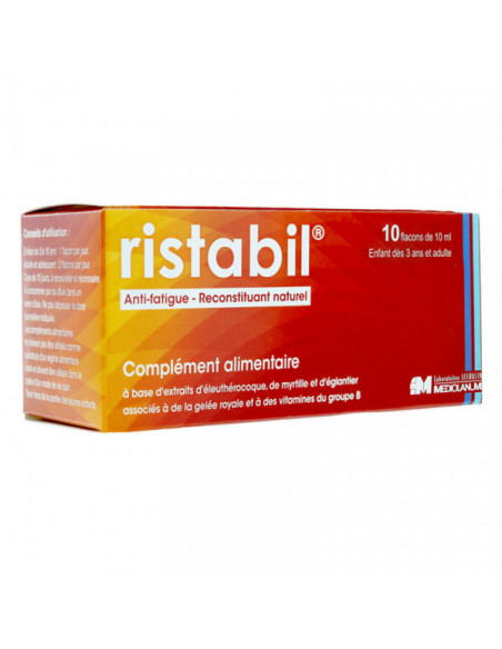 Ristabil Anti-Fatigue Reconstituant Naturel - 10 flacons 