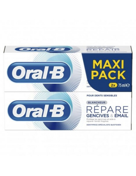 ORAL-B Blancheur Répare Gencives & Émail - 2x75ml