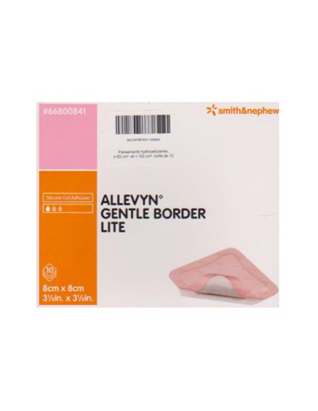 Allevyn Gentle Border Lite 8 x 8 cm - 10 Unités 