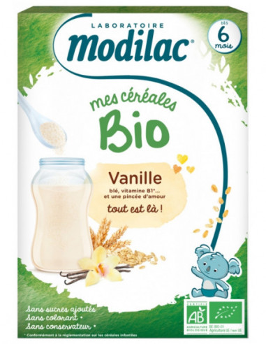 Modilac Céréales Vanille Dès 6 Mois Bio - 250g