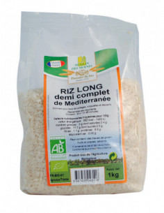 Moulin des Moines Riz long demi complet méditerrannée  - 1kg