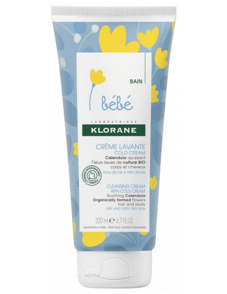 Klorane Bébé Crème Lavante Cold Cream - 200ml