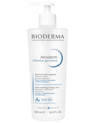 Bioderma Atoderm Intensive Gel-Crème Soin Frais Ultra-Apaisant - 500 ml