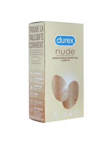 Durex Nude Ultra fin - 8 préservatifs