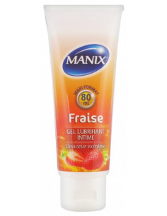 Manix Gel Lubrifiant Intime Fraise - 80ml