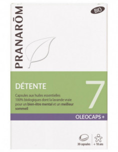 Pranarôm Oléocaps+ 7 Détente Bio - 30 Capsules