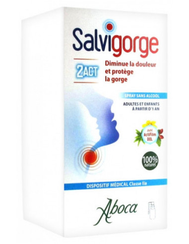 Aboca Salvigorge 2Act Spray Sans Alcool - 30ml