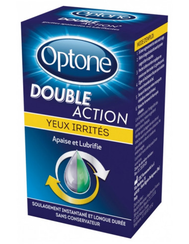 Optone Double Action Yeux Irritées - 10ml