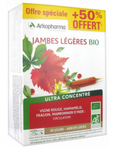 Arkopharma Arkofluides Jambes Légères Bio - 30 ampoules