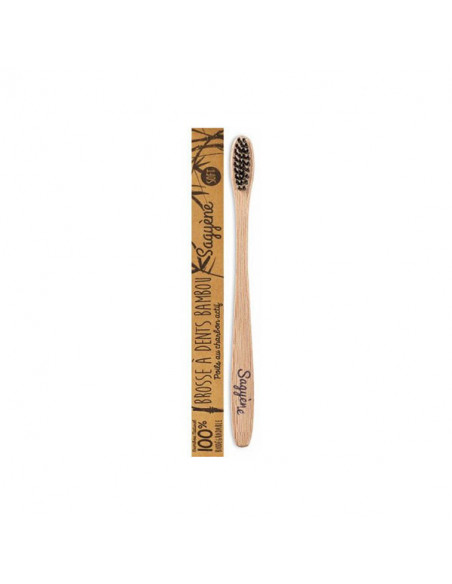 Sagyene Brosse à Dents Souple en Bambou au Charbon Actif - 1unité 