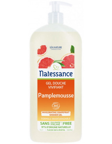 Natessance Gel Douche Vivifiant Pamplemousse - 1l