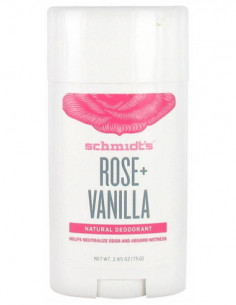 Schmidt's Déodorant Stick Natural Parfum : Rose Vanille -...