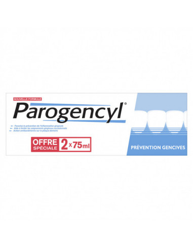  Parogencyl Dentifrice Prevention Gencives - 2x75ml