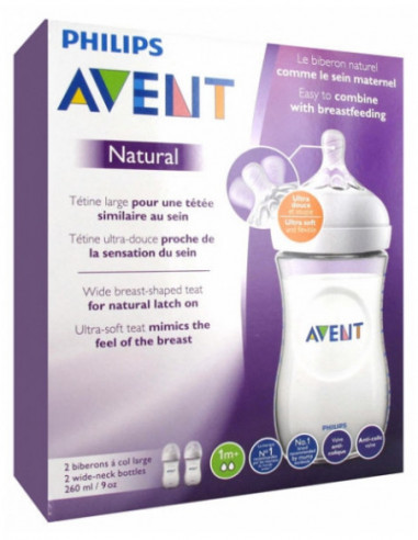 Avent Natural Biberon 1 Mois et + Lot de 2 -...