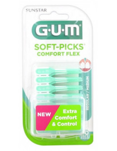 GUM Soft-Picks Comfort Flex Taille : Medium - 40 Unités 