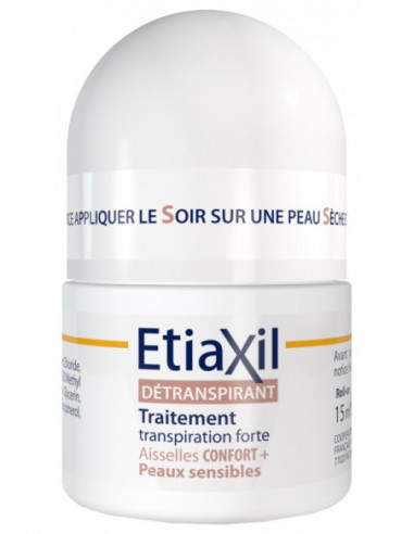 Etiaxil Traitement Détranspirant Confort+ Aisselles Peaux Sensibles Roll-On - 15 ml