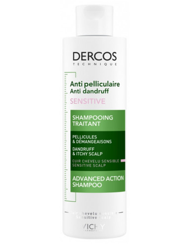 Vichy Dercos Shampoing Traitant Antipelliculaire Sensitive - 200 ml