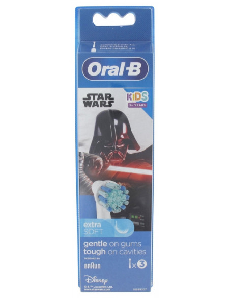 Oral-B Disney Kids 3 Ans et + 3 Têtes de Rechange - Modèle : Star Wars 1 unité