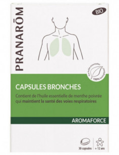 Pranarôm Aromaforce Capsules Bronches Bio - 30 Capsules