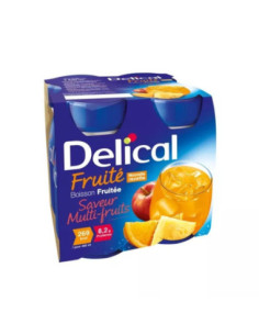 Delical Boisson Fruitée Saveur Multi-Fruits - 4 x 200 ml