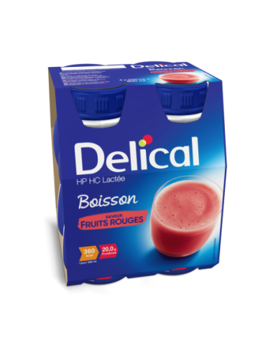  Delical Boisson HP/HC Lactée Fruits Rouges - 4x200ml