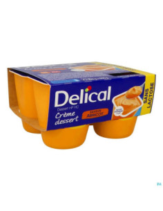 Delical Crème Dessert HP HC Sans Lactose Saveur Abricot -...