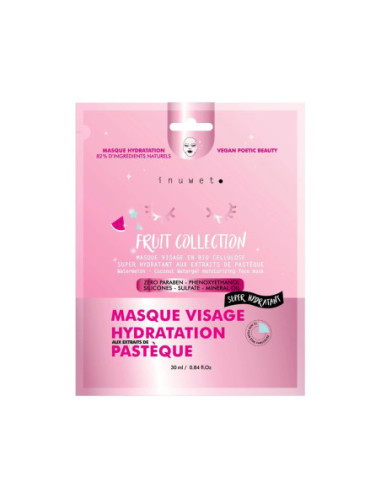 Inuwet Masque Visage Hydratant Pasteque Biocellulose - 30ml