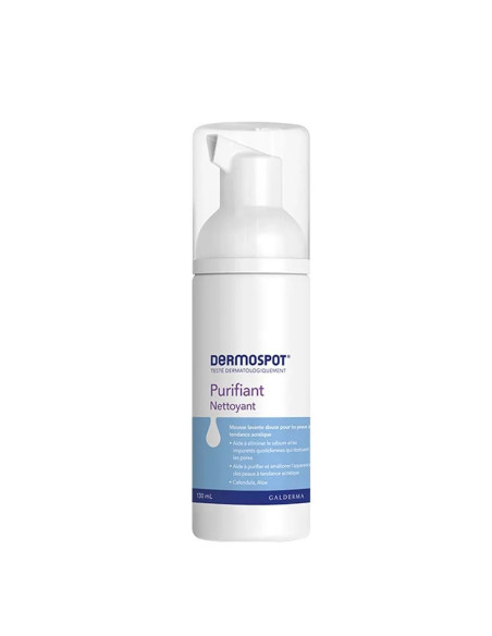 Galderma Dermospot Mousse Nettoyante Peaux à tendance acnéique - 130ml