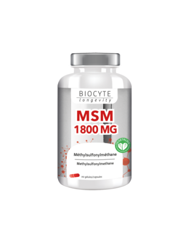 Biocyte Longevity MSM 1800 mg - 90 gélules