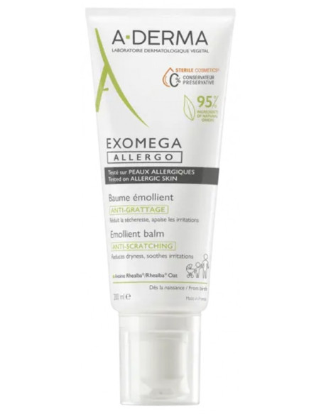 A-DERMA Exomega Allergo Baume Émollient Anti-Grattage - 200 ml