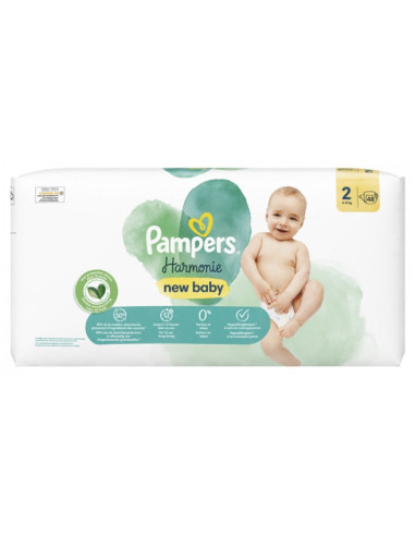 Pampers New Baby Harmonie - 48 Couches Taille 2 (4-8 kg)