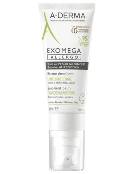 A-DERMA Exomega Allergo Baume Émollient Anti-Grattage - 40 ml