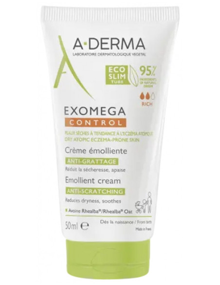 A-DERMA Exomega Control Crème Émolliente Anti-Grattage - 50 ml